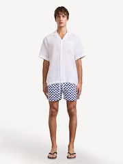 Frescobol Carioca Blue & White Rio Swim Shorts Copacabana Print - Image 2 of 5
