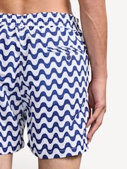Frescobol Carioca Blue & White Rio Swim Shorts Copacabana Print - Image 3 of 5