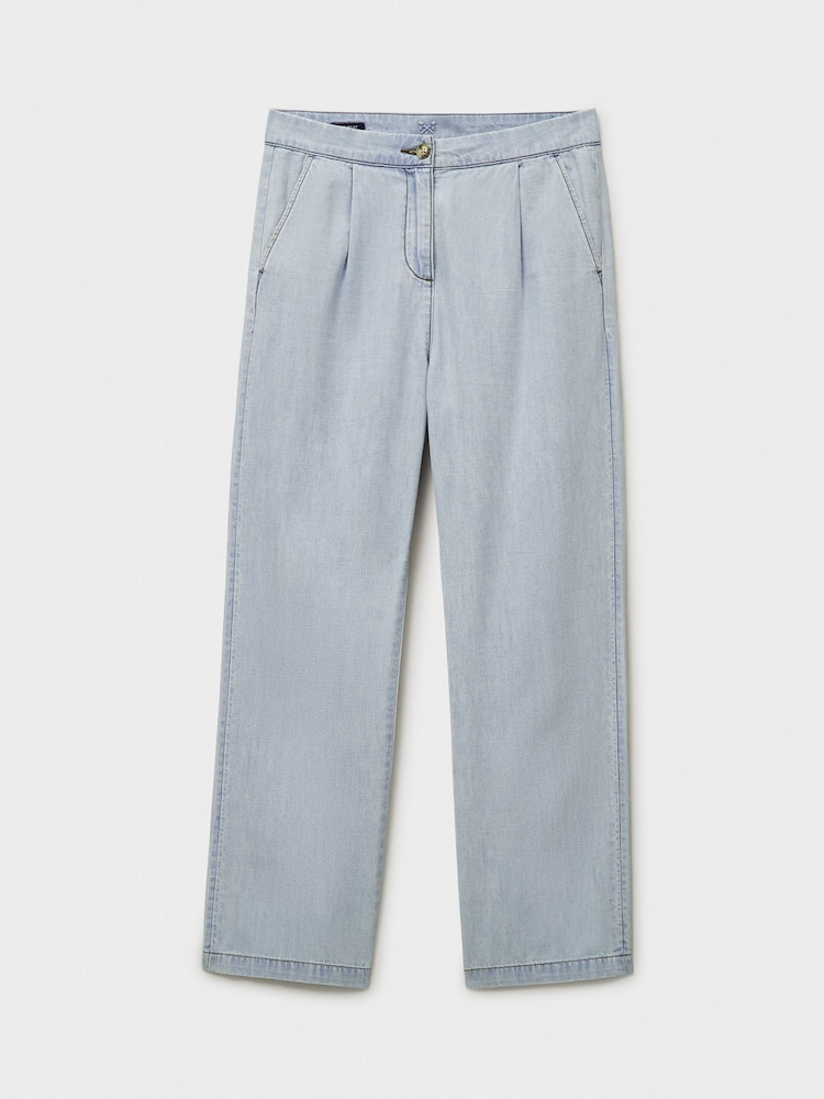 Crew Clothing Company Blue Demi Straight 100% Cotton Jeans - Image 5 of 5