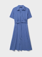 Crew Clothing Company Blue Dani Wrap Front Dress - Image 5 of 5