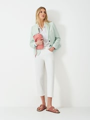 Crew Clothing Company Green Linen Blend Blazer - Image 2 of 4