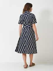 Crew Clothing Company Blue Eleanor 100% Cotton Shirt Dress - Image 2 of 5