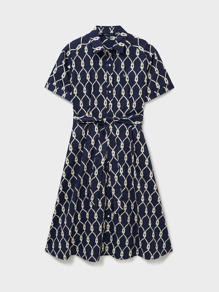 Crew Clothing Company Blue Eleanor 100% Cotton Shirt Dress - Image 5 of 5