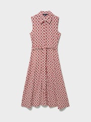 Crew Clothing Company Red Emma Sleeveless Jersey Shirt Dress - Image 5 of 5