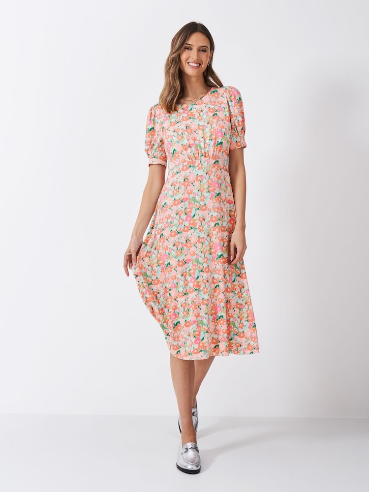 Crew Clothing Company Scarlet Jersey Printed Tea Dress - Image 1 of 5