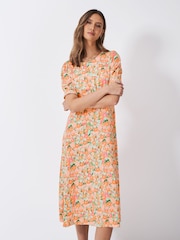 Crew Clothing Company Scarlet Jersey Printed Tea Dress - Image 3 of 5