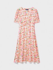Crew Clothing Company Scarlet Jersey Printed Tea Dress - Image 5 of 5