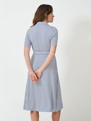 Crew Clothing Company Blue Emma Jersey Shirt Dress - Image 2 of 5