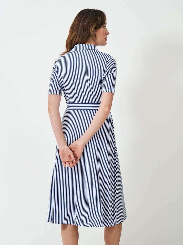Crew Clothing Company Blue Emma Jersey Shirt Dress - Image 2 of 5