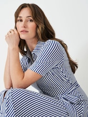 Crew Clothing Company Blue Emma Jersey Shirt Dress - Image 3 of 5