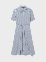Crew Clothing Company Blue Emma Jersey Shirt Dress - Image 5 of 5