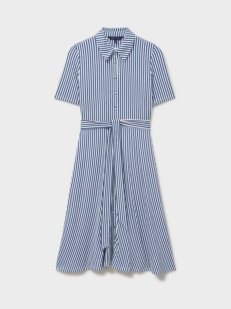 Crew Clothing Company Blue Emma Jersey Shirt Dress - Image 5 of 5