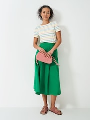 Crew Clothing Company Green Breton Striped 100% Cotton T-Shirt - Image 3 of 5