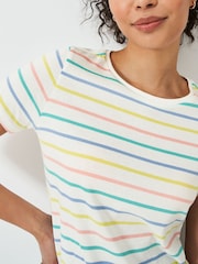 Crew Clothing Company Green Breton Striped 100% Cotton T-Shirt - Image 4 of 5