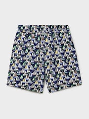 Crew Clothing Company Blue Printed Swim Shorts - Image 2 of 3