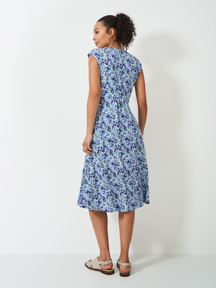 Crew Clothing Blue Nina Sleeveless Jersey Dress - Image 2 of 5