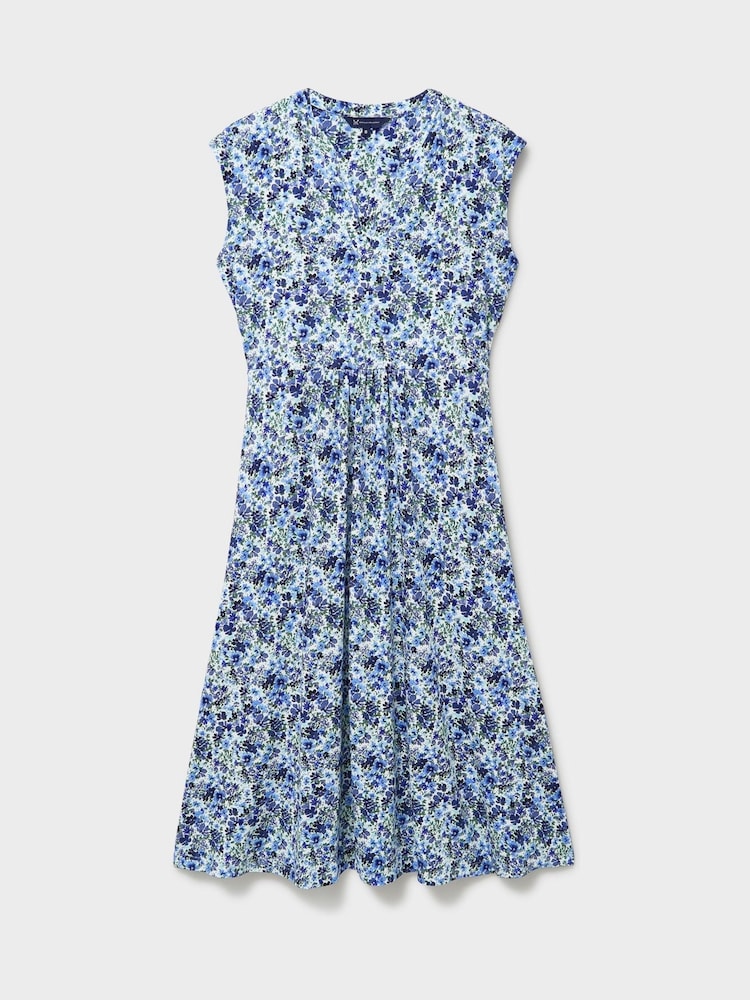 Crew Clothing Blue Nina Sleeveless Jersey Dress - Image 5 of 5