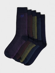 Crew Clothing Pink Dot Bamboo Socks 5 Pack - Image 1 of 2
