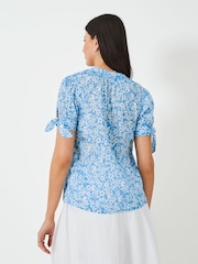 Crew Clothing Company Blue Lucie Floral Print Blouse - Image 2 of 5