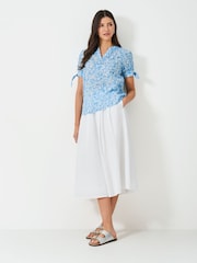 Crew Clothing Company Blue Lucie Floral Print Blouse - Image 3 of 5