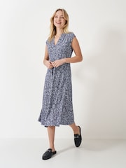 Crew Clothing Blue Nina Sleeveless Jersey Dress - Image 1 of 5
