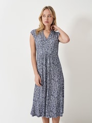 Crew Clothing Blue Nina Sleeveless Jersey Dress - Image 3 of 5