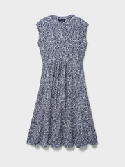 Crew Clothing Blue Nina Sleeveless Jersey Dress - Image 5 of 5