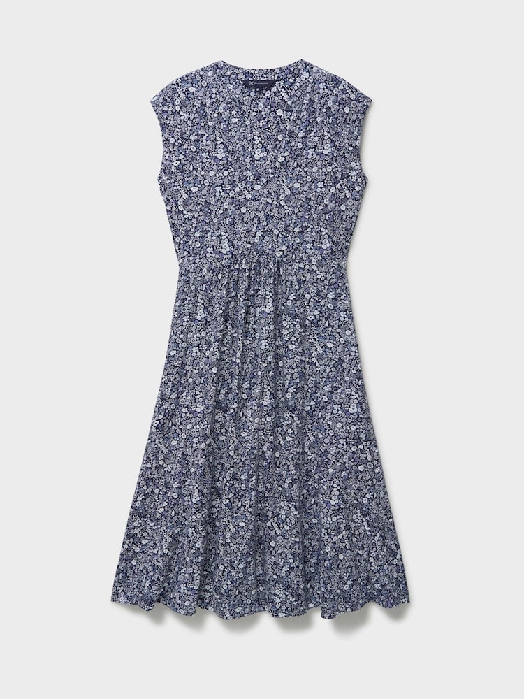 Crew Clothing Blue Nina Sleeveless Jersey Dress - Image 5 of 5