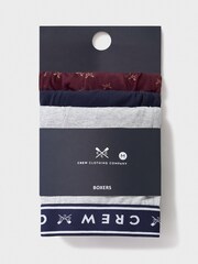 Crew Clothing Grey/Blue Jersey Boxers 3 Pack - Image 2 of 2