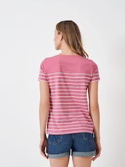 Crew Clothing Company Blue Breton Striped 100% Cotton T-Shirt - Image 2 of 5