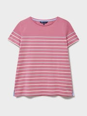 Crew Clothing Company Blue Breton Striped 100% Cotton T-Shirt - Image 5 of 5