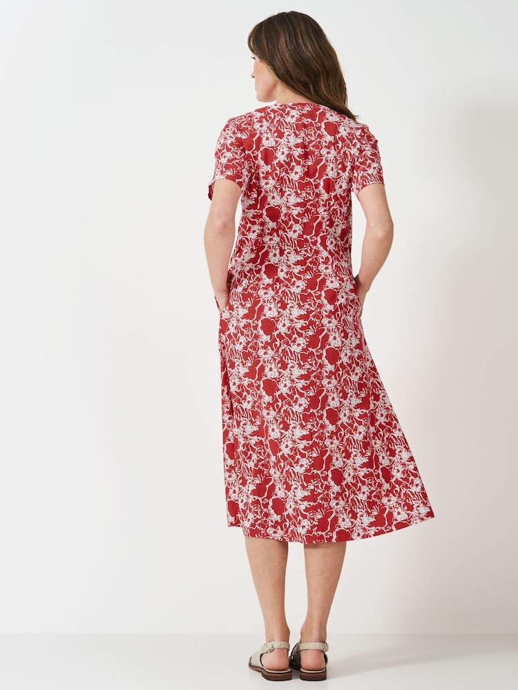Crew Clothing Red Jenna Darted Lyocell Dress - Image 2 of 5