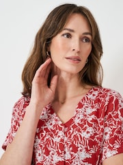 Crew Clothing Red Jenna Darted Lyocell Dress - Image 4 of 5