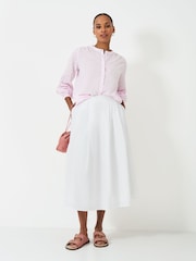Crew Clothing Company Pink Meadow Broderie 100% Cotton Blouse - Image 3 of 5