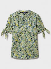 Crew Clothing Company Yellow Lucie Floral Print Blouse - Image 5 of 5