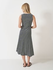 Crew Clothing Black Flora Twist Detail Jersey Dress - Image 2 of 5