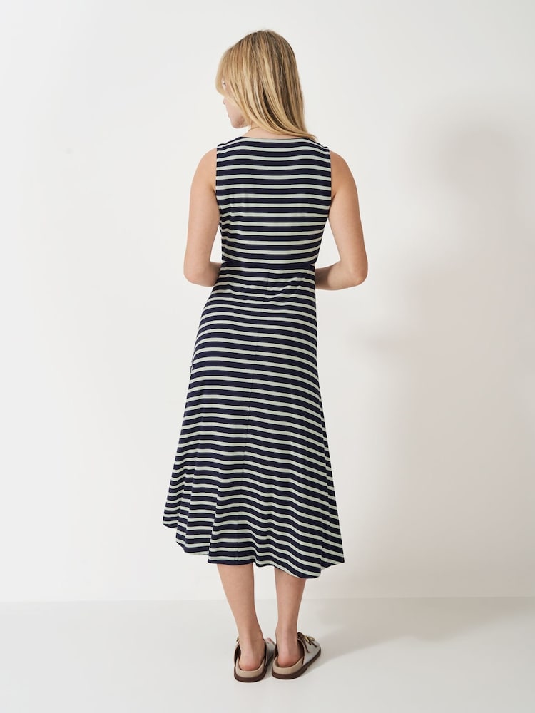 Crew Clothing Black Flora Twist Detail Jersey Dress - Image 2 of 5