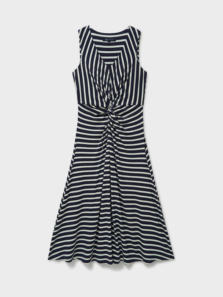 Crew Clothing Black Flora Twist Detail Jersey Dress - Image 5 of 5