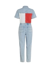Tommy Jeans Blue Denim Zip 100% Cotton Jumpsuit - Image 6 of 6