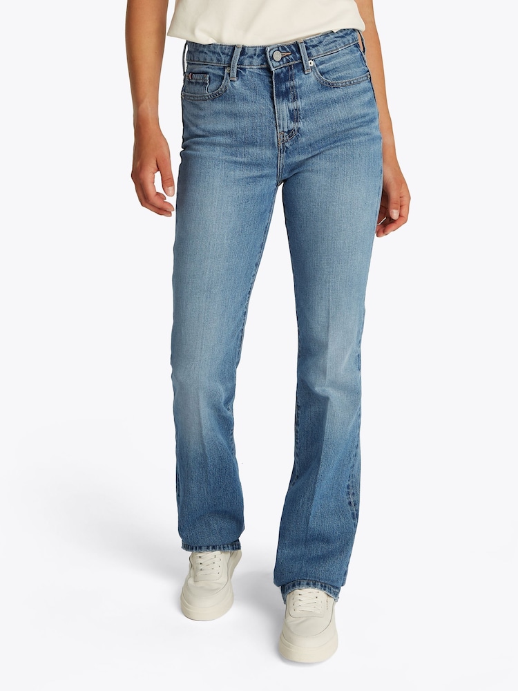 Tommy Hilfiger Blue Mid Rise Bootcut Jeans - Image 1 of 6