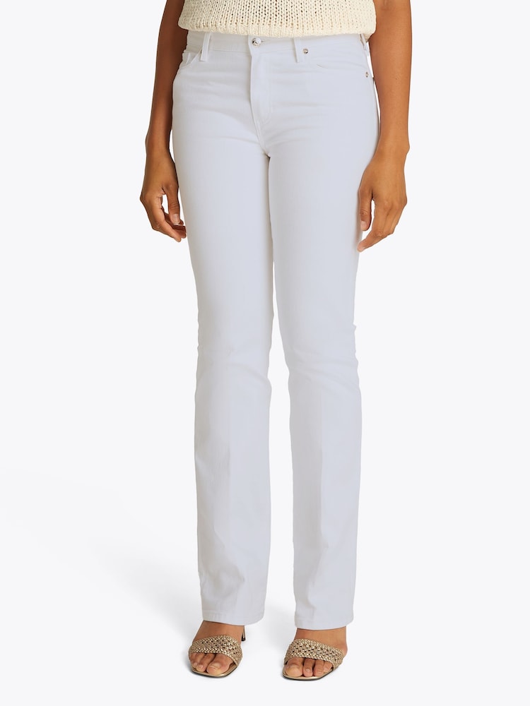 Tommy Hilfiger White Mid Rise Bootcut Jeans - Image 1 of 7