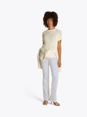 Tommy Hilfiger White Mid Rise Bootcut Jeans - Image 2 of 7