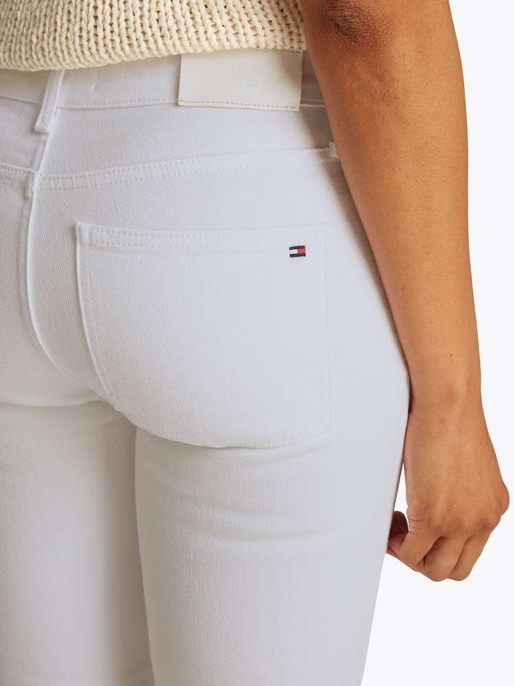 Tommy Hilfiger White Mid Rise Bootcut Jeans - Image 4 of 7