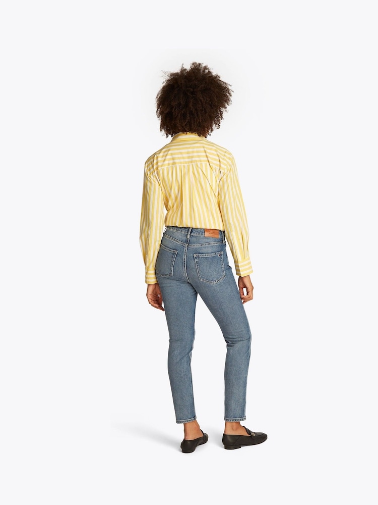 Tommy Hilfiger Blue Slim High Rise Cigarette Jeans - Image 3 of 6