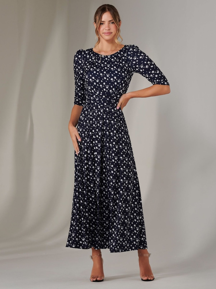 Himmelblau - Jolie Moi Enya 3/4 Sleeve Jersey Midaxi Dress - Bild 1 von 6 Himmelblau - Jolie Moi Enya 3/4 Sleeve Jersey Midaxi Dress - Bild 1 von 6
