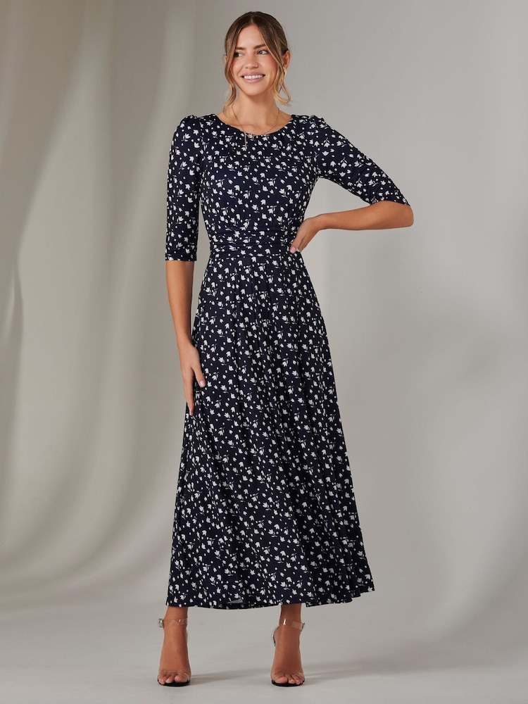 Himmelblau - Jolie Moi Enya 3/4 Sleeve Jersey Midaxi Dress - Bild 6 von 6 Himmelblau - Jolie Moi Enya 3/4 Sleeve Jersey Midaxi Dress - Bild 6 von 6