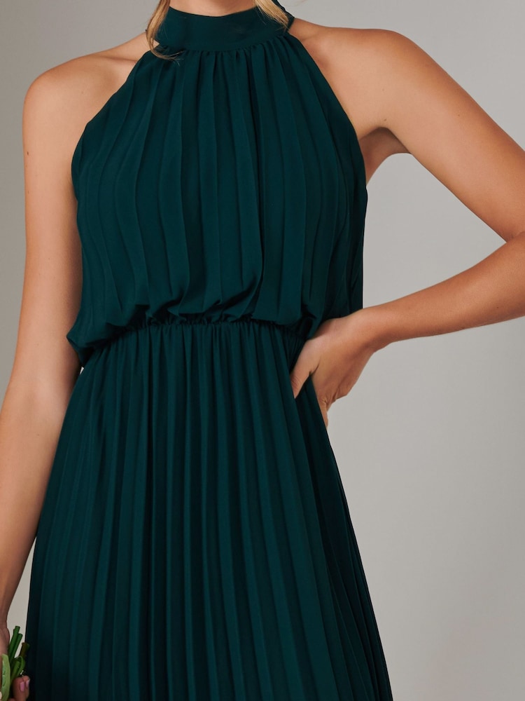 أخضر - Jolie Moi Pleated Bridemaids Maxi Dress - صورة 6 من 6