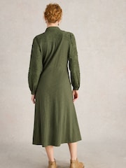 White Stuff Green Rua Embroidered Dress - Image 2 of 6