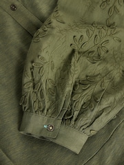 White Stuff Green Rua Embroidered Dress - Image 6 of 6