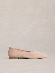 White Stuff Natural Cheri Leather Ballerina Pumps - Image 1 of 4